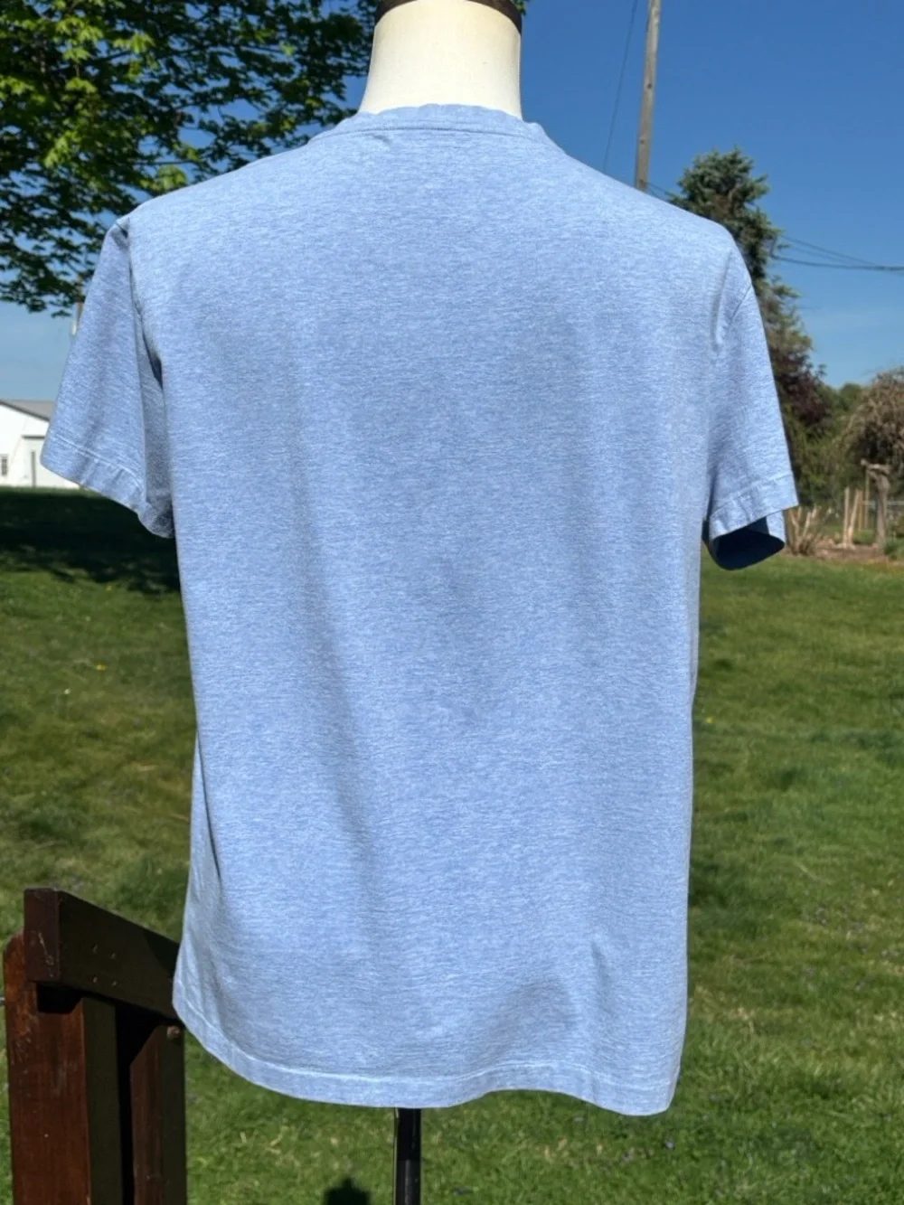 Polo Ralph Lauren Grey S/S Tee w/Logo on Front Pocket T-Shirt Men's Large